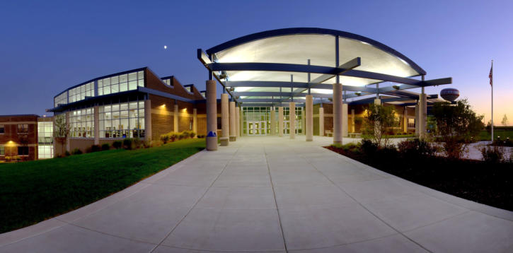 Yorkville High School Main Entrance